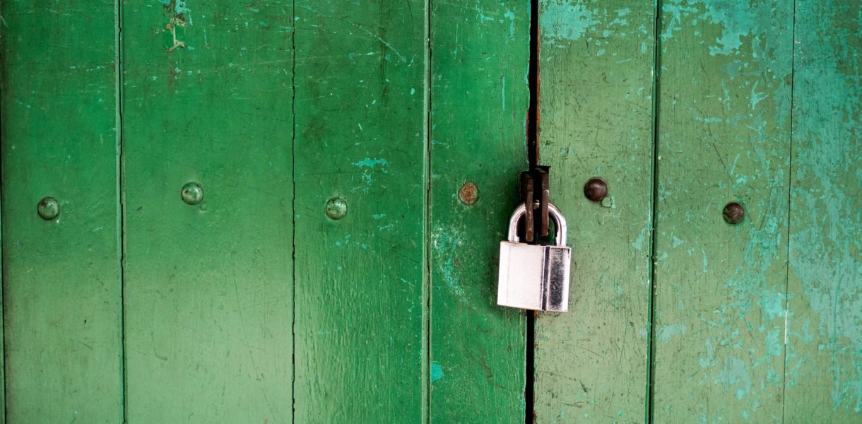 padlock on door