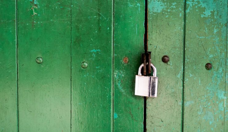 padlock on door