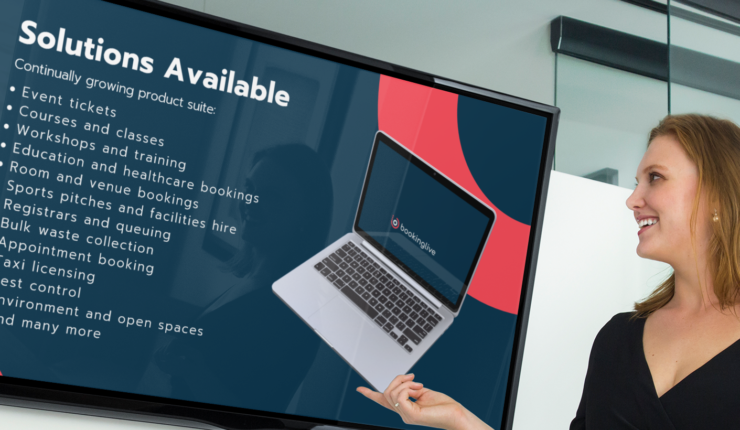 woman using computer