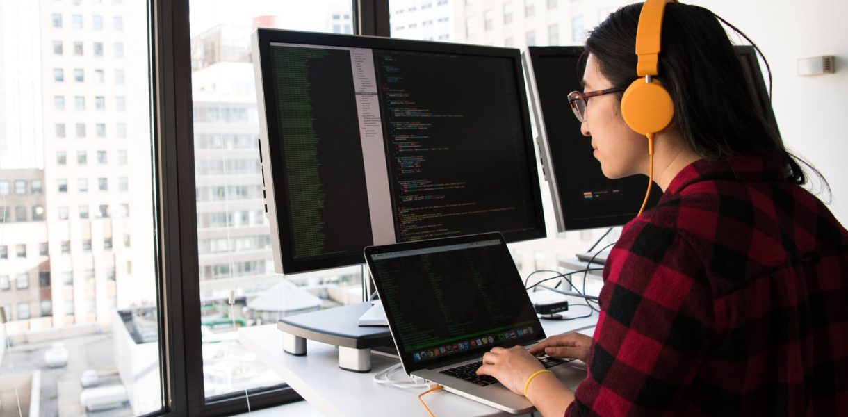 woman coding