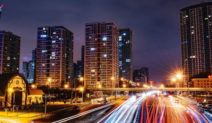 time laps smart city
