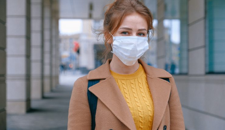 woman wearing mask