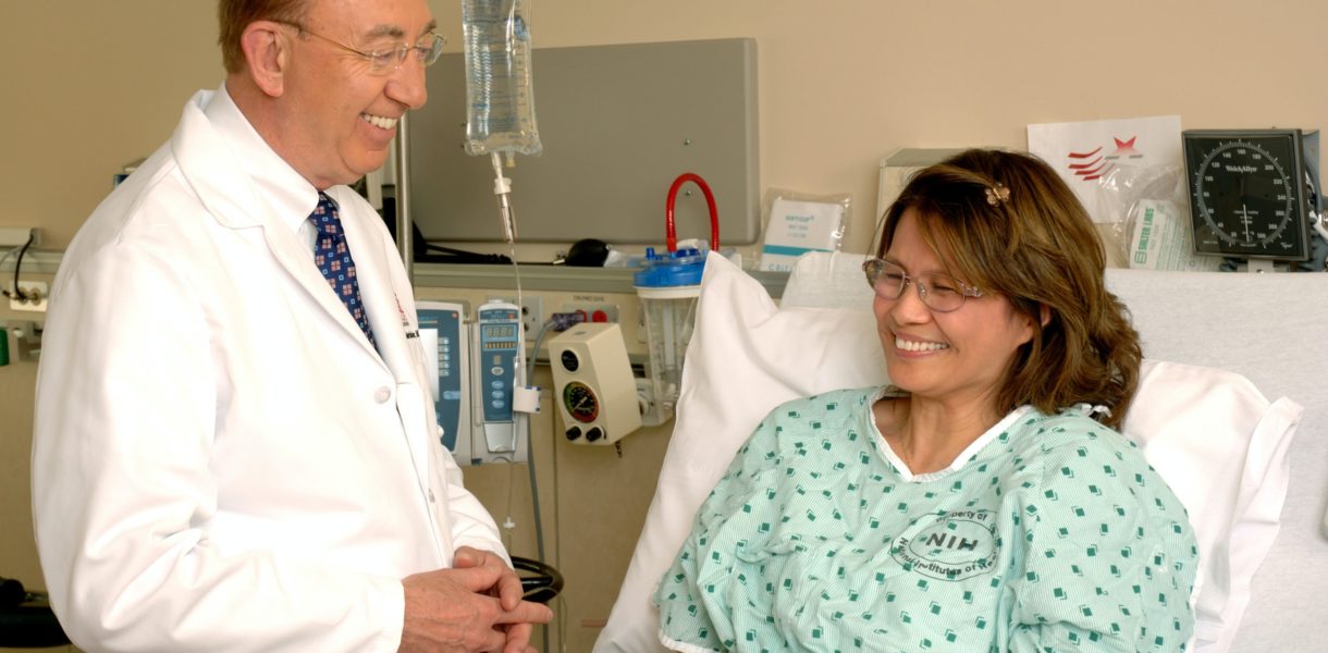 woman in hospital bed