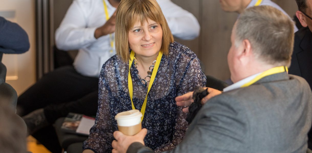 woman networking
