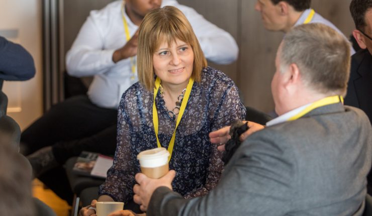 woman networking