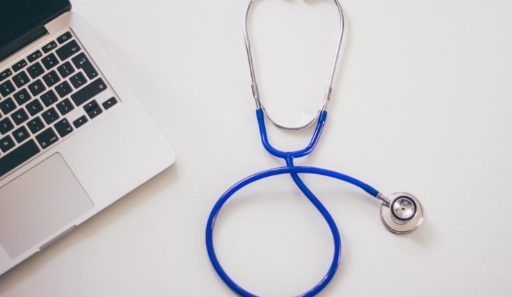 stethoscope and laptop