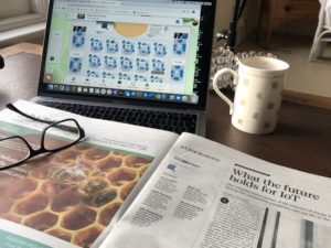 paper and laptop