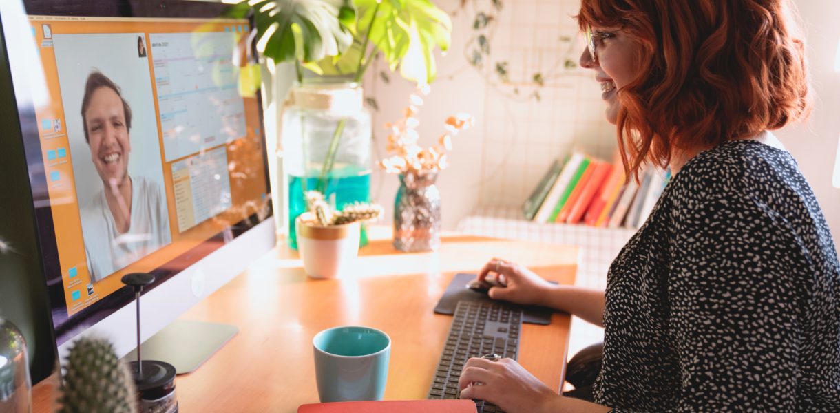woman on a video call