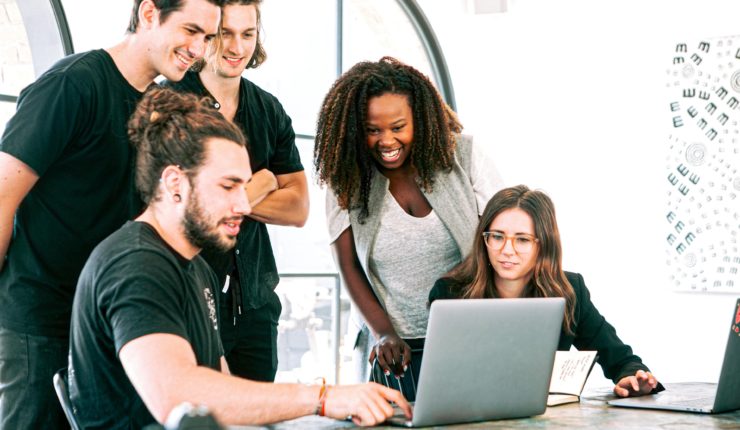 GenZ using a laptop