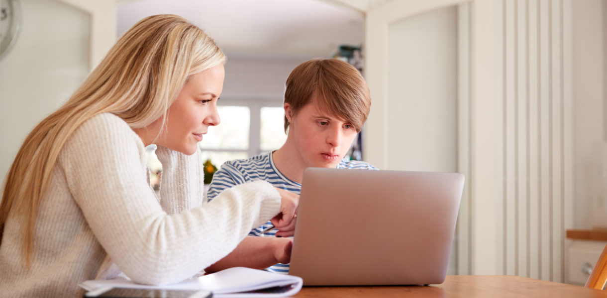 person at laptop