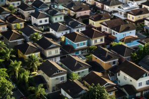 areal shot of houses