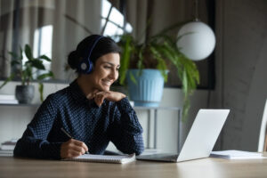 person at laptop