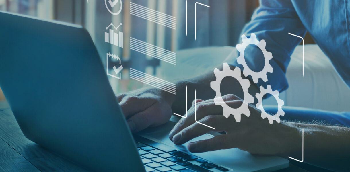 Automation,,Industrial,Business,Process,Workflow,Optimisation,Concept,On,Virtual,Digital