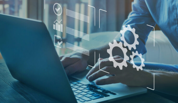 Automation,,Industrial,Business,Process,Workflow,Optimisation,Concept,On,Virtual,Digital