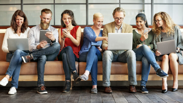 Diversity,People,Connection,Digital,Devices,Browsing,Concept
