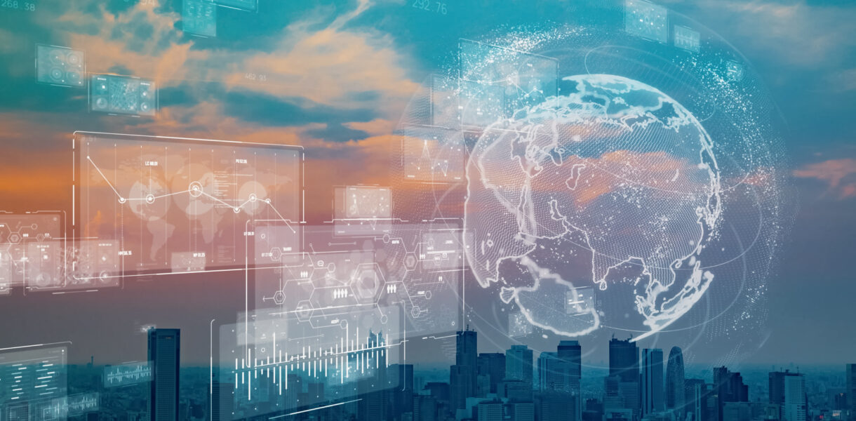 Global,Communication,Network,Concept.,Digital,Transformation.,Dx.