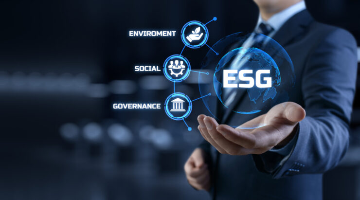 Esg,Environmental,Social,Governance,Business,Strategy,Investing,Concept.,Businessman,Pressing