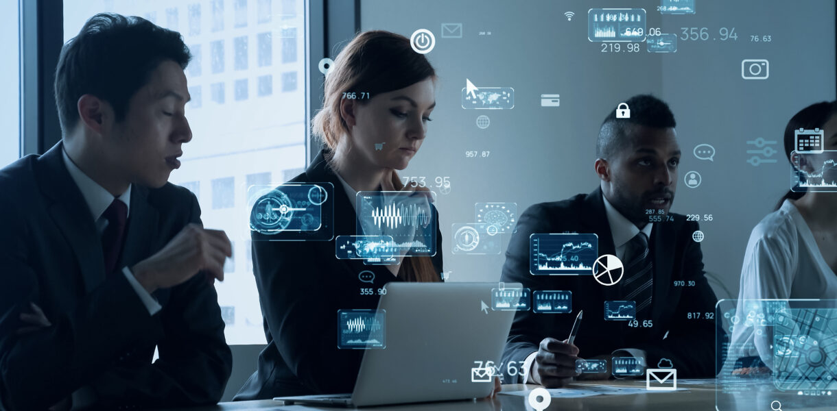 Business,And,Technology,Concept.,Communication,Network.,Gui,(graphical,User,Interface).