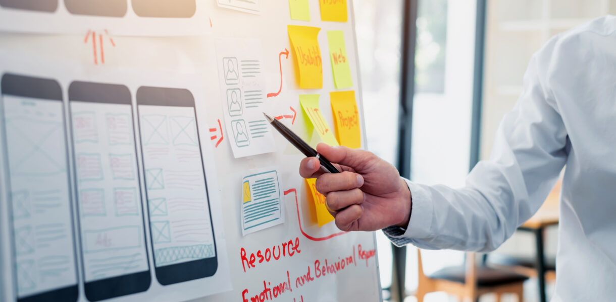 Group,Of,Designers,Work,Together,To,Brainstorm,,Outline,,And,Develop