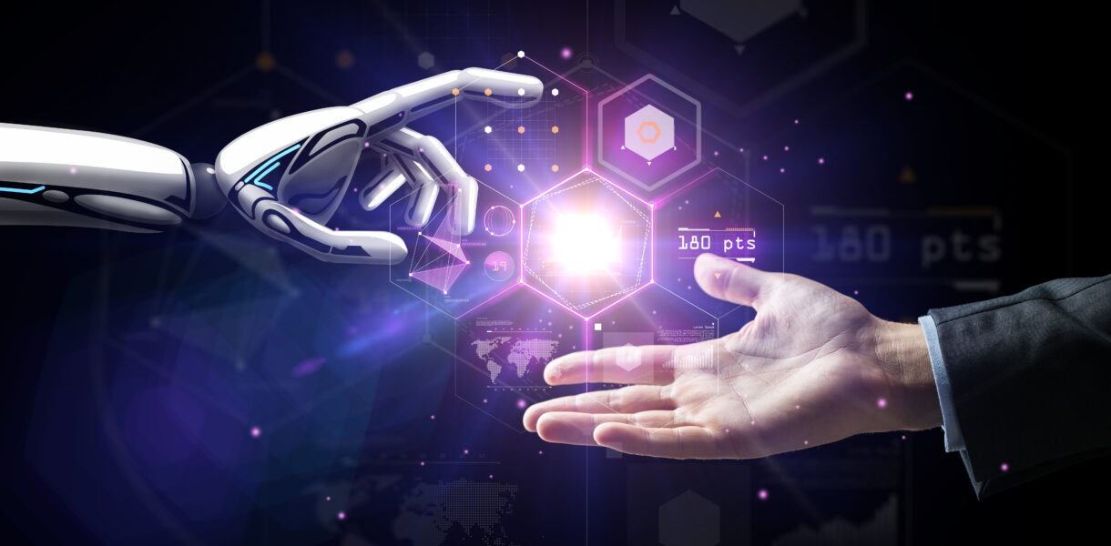 Artificial,Intelligence,,Future,Technology,And,Business,Concept,-,Robot,And