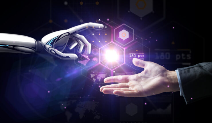 Artificial,Intelligence,,Future,Technology,And,Business,Concept,-,Robot,And