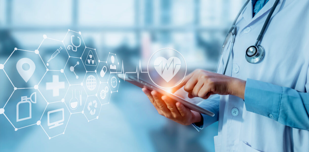 Medicine,Doctor,Touching,Tablet,With,Digital,Healthcare,And,Network,Connection