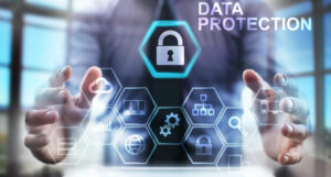 Business,Man,Using,Modern,Tablet,Computer.,Data,Protection,Concept.,Business