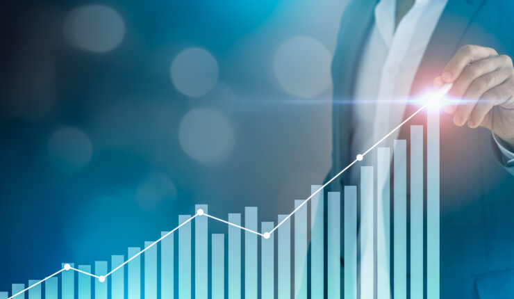 Business,Growth,boost,Up,Business,Or,Success,Concept.businessman,Pointing,Arrow,Graph